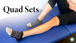 Quad Set Exercise Demonstration  Physical Therapy Exercises [upl. by Rodgiva]