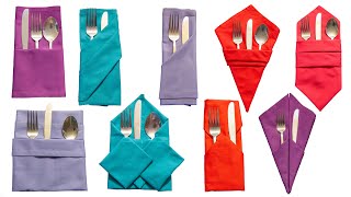 9 Silverware Pocket Ideas From A Napkin [upl. by Nylesor472]