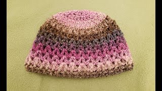 The VStitch Hat Crochet Tutorial [upl. by Anemolihp]