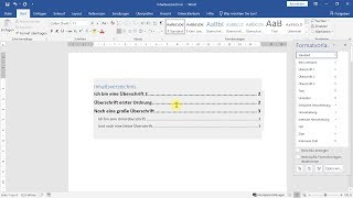 Inhaltsverzeichnis erstellen – WordTutorial [upl. by Longawa491]