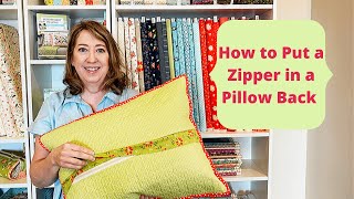 How to Put a Zipper in a Pillow Back [upl. by Akived813]