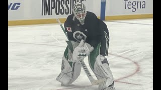 Dallas Stars Goalie Jake Oettinger  AM Skate 313 [upl. by Rj803]