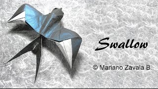 Origami Swallow Mariano Zavala B [upl. by Monjo705]