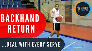 How to hit the BACKHAND RETURN in padel [upl. by Ised]