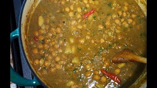 Curry Chickpeas channa With Potato aloo  CaribbeanPotcom [upl. by Siuqramed]