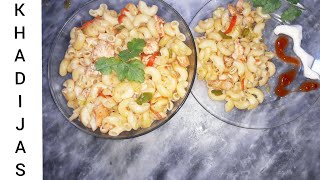 Chicken vegetable macronies recipe by khadijas tarka [upl. by Hteik]