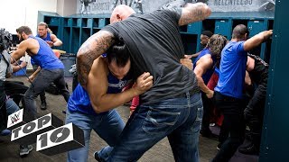 Wildest locker room brawls WWE Top 10 March 19 2018 [upl. by Siouxie]