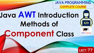 L77 Java AWT Introduction  Methods of Component Class  Java Programming Lectures in Hindi [upl. by Ecenaj]