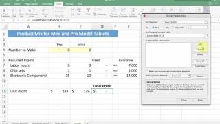 Linear Programming LP Optimization with Excel Solver [upl. by Riba237]