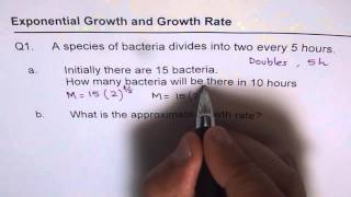 Q1 Exponential Bacteria Growth Rate from Doubling Period Chapter 4 MCR3 [upl. by Wanda641]