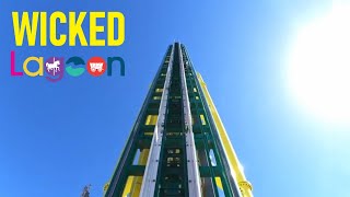 WICKED Vertical Launch Roller Coaster POV  Lagoon Utah [upl. by Breger524]