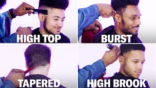 How to Cut 12 Types of Fade Haircuts  GQ [upl. by Ycram]