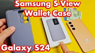 Galaxy S24 Samsung SView Wallet Case Review [upl. by Akiner]