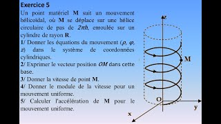 Cinématique du point matériel  Exercices corrigés [upl. by Elleirol1]