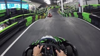 Racing Electric Go Karts At 35 MPH  Andretti Indoor Kart amp Games Orlando [upl. by Iruj977]