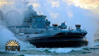 ZubrClass LCAC Worlds Largest Russian Hovercraft [upl. by Humo]