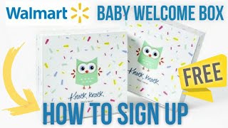 How to Sign up to get your Free Walmart Baby Registry Welcome Box  GIVEAWAY [upl. by Oba]