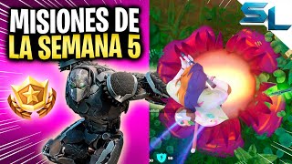 Como COMPLETAR TODAS las MISIONES DE LA SEMANA 5 TEMPORADA 3 CAPITULO 4 FORTNITE [upl. by Chemosh]