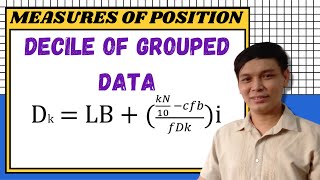 Decile of Grouped Data Measures of Position [upl. by Hess]