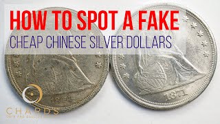 How to Spot a Fake 1  Cheap Chinese Silver Dollars [upl. by Deland616]