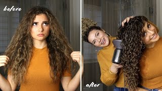 LONG CURLY HAIR ROUTINE FOR THE BEST VOLUME AND DEFINITION [upl. by Alinoel]