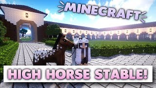 Minecraft Horse Farm Tour  High Horse Stable Build [upl. by Arret323]