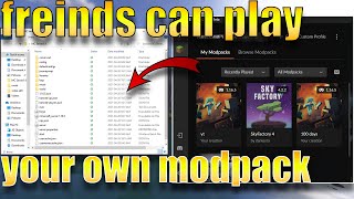 How To Share amp Play Your Custom Minecraft ModPack With your Friends [upl. by Nelli741]