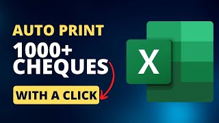 Auto print Unlimited Cheques in Excel [upl. by Saretta]