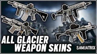 All GLACIER Weapon Skins  Rainbow Six Siege [upl. by Noonberg480]