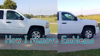 How to remove emblems Debadge of my Silverado [upl. by Desiree735]