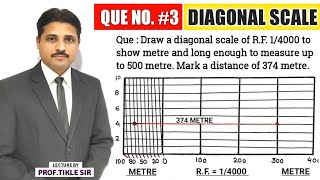 HOW TO DRAW DIAGONAL SCALE QUENO3  UNIT  ENGINEERING SCALE TIKLESACADEMYOFMATHS [upl. by Inail899]