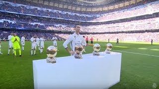 Cristiano Ronaldo offers his fourth Ballon dOr to the Bernabéu [upl. by Vescuso]