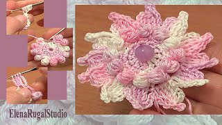 How to Crochet Flowers Free Patterns [upl. by Aikam]