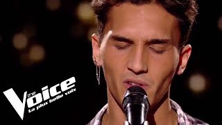 Serge Lama  Je suis malade  Zine Yaala  The Voice France 2018  Auditions Finales [upl. by Ahsiem]