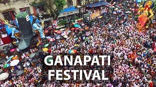 Ganapati FestivalGanesh Chaturthi in Mumbai  Aerial India  CNA Insider [upl. by Heriberto]