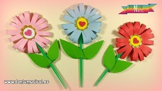 Cómo hacer FLORES DE PAPEL en 5 minutos 🌸🌼🌺 RECICLAJE [upl. by Atazroglam569]