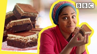 Nadiyas indulgent chocolate brownie recipe  Nadiya Bakes  BBC [upl. by Hanahsuar]