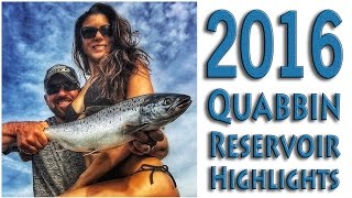 2016 Quabbin Fishing Targeting salmon Smallmouth amp Trout [upl. by Nnaihs]