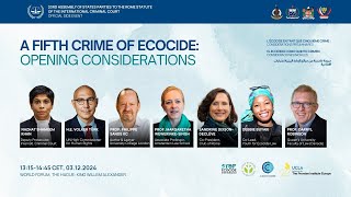 A Fifth Crime of Ecocide Opening Considerations [upl. by Doley]