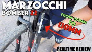 Marzocchi Bomber Z2 130MM Realtime Review [upl. by Ynnor]