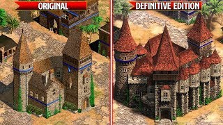 Age of Empires 2 Definitive Edition  All Wonders Comparison  Original vs Remaster [upl. by Devaj]