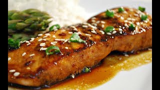 Quick and EASY Salmon Teriyaki Recipe [upl. by Reiniar]