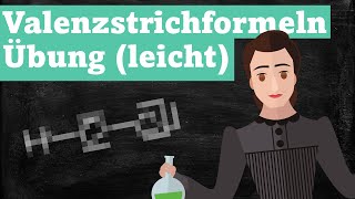 Übung leicht Aufstellen von Valenzstrichformeln  Strukturformeln LewisFormeln [upl. by Aztiraj]