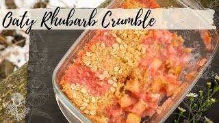 Scottish Rhubarb Crumble Traditional Recipe from Scotland made with Oats [upl. by Agarhs820]