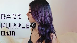 HOW TO DARK PURPLE HAIR DYEING At home [upl. by Sorodoeht]