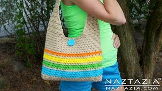 HOW to CROCHET BEGINNER HANDBAG  Easy DIY Tutorial Purse Bag Tote Pattern [upl. by Eolcin]