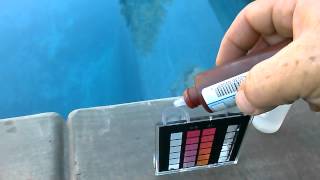 Testing Chlorine Level on Swimming Pool [upl. by Kelsy]