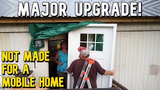 Fitting a RESIDENTIAL DOOR in a MOBILE HOME [upl. by Grosberg]