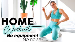 20 MIN FULL BODY HOME WORKOUT  No Equipment No Noise [upl. by Sholeen]