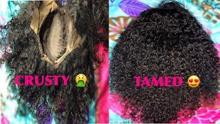 HOW TO RESTOREREVIVE OLD CURLY WIG IN UNDER 15 MINUTES [upl. by Isaac]